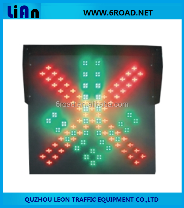 600mm Road Safety Red Cross and Green Arrow In One Unit LED Traffic Signal Light