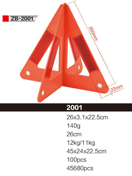 Red Safety Reflective Traffic Warning Triangle for Emergency