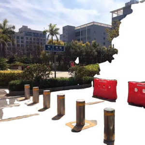 Stainless Steel Traffic automatic rising bollards, automatic electric bollards