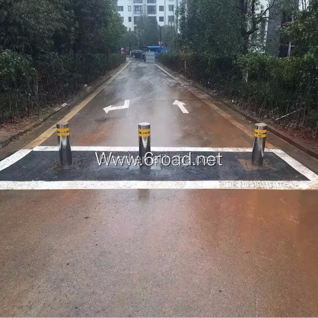 Stainless Steel Traffic automatic rising bollards, automatic electric bollards