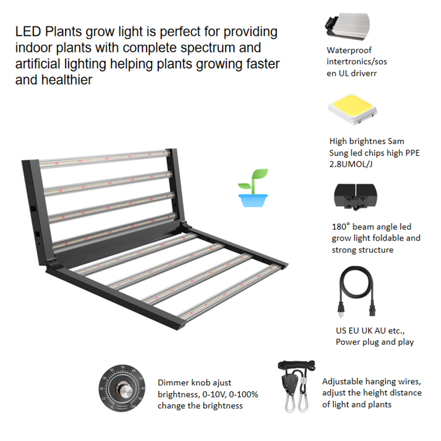 APP control sunrise sunset 600w 720w 800w vertical hydroponic agricultural greenhouses led bulb grow lamp light