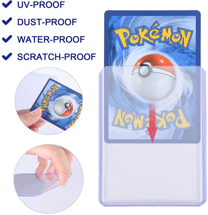 35pt Hard PVC Card Sleeve With Protective Film Transparent Ultra Pro Top Loader Protection for Pokemon Magic Business Cards