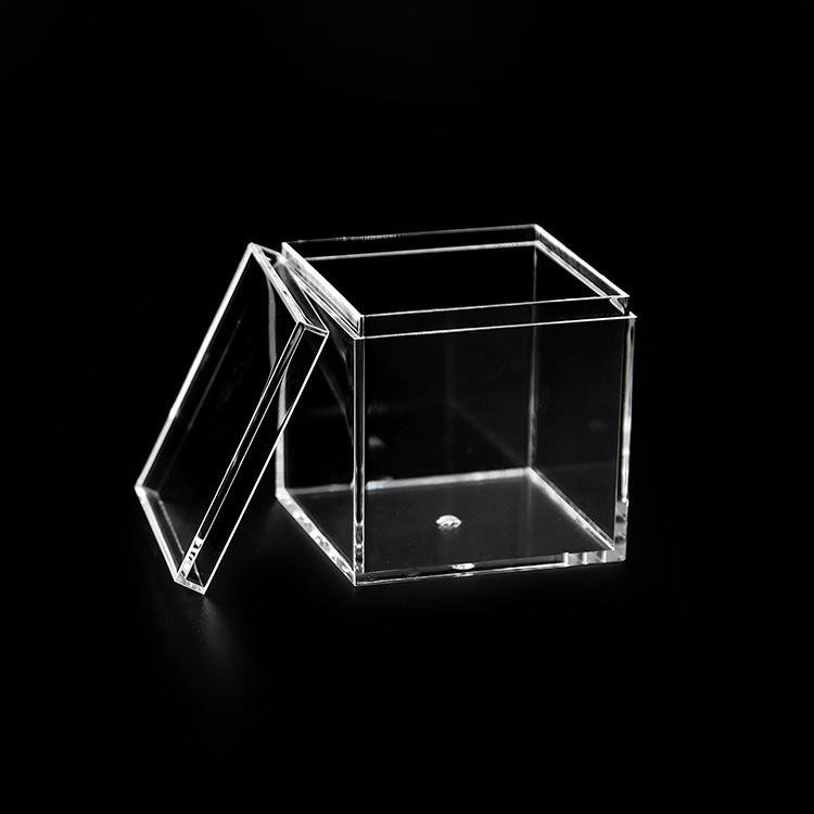 55x55x55mm Square Cube Decorative Box Wedding Candy Storage Boxes Display Cabinets Clear Desk Pet Containers