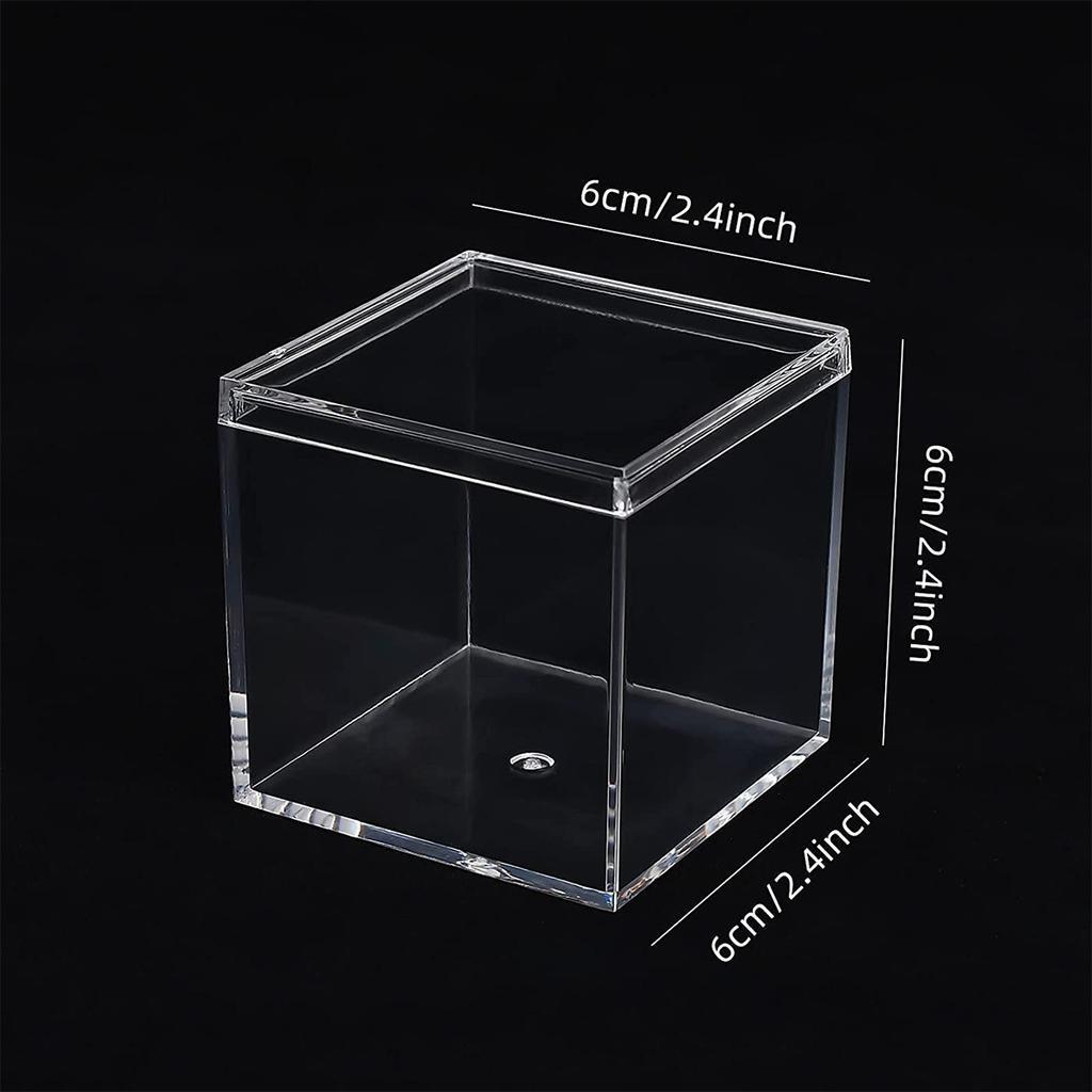 55*55*55mm Acrylic Cube Box Clear Solid Acrylic Cube Block Personalized Clear Cube For Dessert Sweets