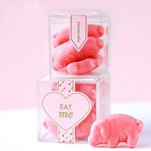 100x100x100mm Personalized Hospitality Love Wedding Boxes with Pendants Clear Acrylic Storage Box 2mm Plexiglass Cube