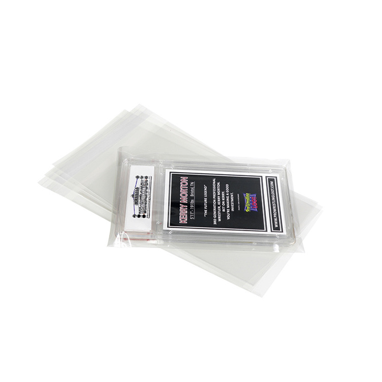 9*18cm Clear Bag for Sport Card Slab Packaging Card Case Scratch Resistant Plastic Bag Clear OPP Bag with Self-sealing