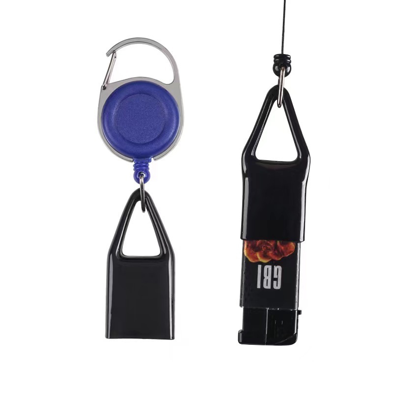 71 wholesale Stock cheap custom sticker portable retractable  lighter holder keychain lighter