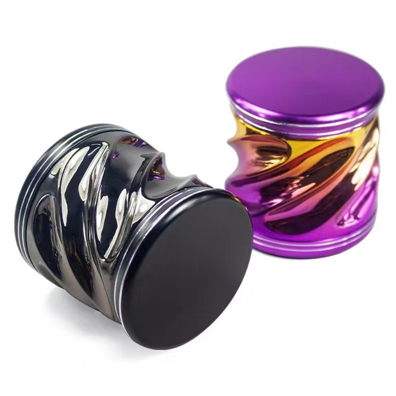 TECH New Arrival 4 Layers 75mm Aluminum Alloy Herb Grinders Large Grinder Spice Tobacco Crusher for Distributor