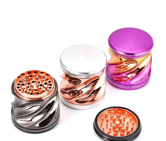 TECH New Arrival 4 Layers 75mm Aluminum Alloy Herb Grinders Large Grinder Spice Tobacco Crusher for Distributor