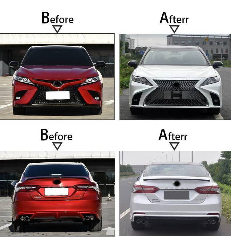 High quality kit for TO YO TA Camry 2018-2020 upgrade to Lexus LS model body kit with front bumper rear bumper and  Side skirt