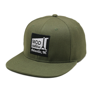 Custom Fashion design 6 Panel Embroidery Logo Army Green Flat Bill Structured Gorras Snapback Hat Caps