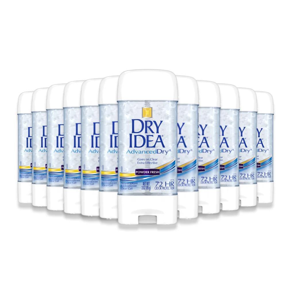 Dry Idea Roll On Anti-Perspirant & Deodorant, Advanced Dry, Unscented Hypo-Allergenic, 3-Ounce Tubes (Pack of 4)