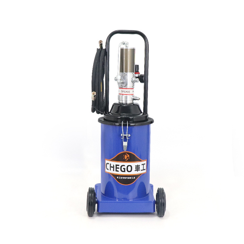 Air Operated Grease Dispenser Pneumatic Lubricator Bucket Pump 12L Greaser Gear Lube Engine Hydraulic Oil Lubrication Lubricant