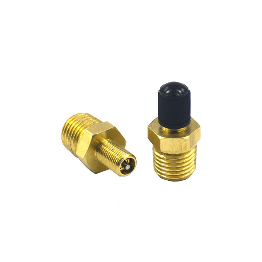 Hot Sale Motorcycle Vacuum Tire Valve Pressure Detection 1/4 NPT 1/8 M10*1 Brass Valve Stem 8v1 Thread