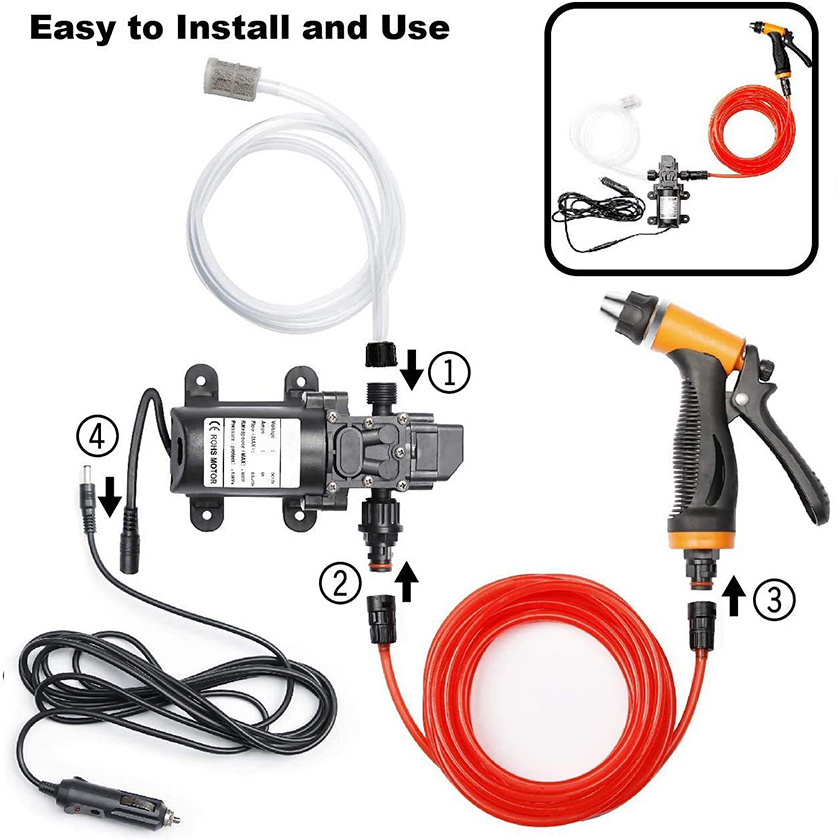 12v Self-priming electric car wash water pressure pump high pressure water pump for car wash