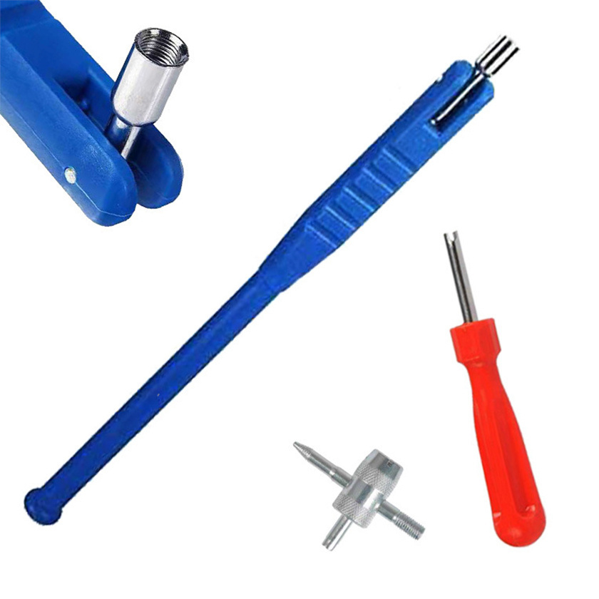 set of 3 Tube Metal Tire Repair Tools Valve Stem Core drawing Tire Valve Stem Puller