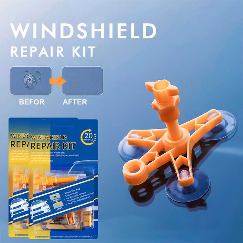 Car windshield repair kit for windshield crack repair