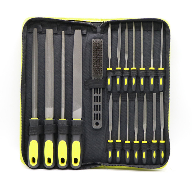 New wrench set steel file set 18 pieces with bag metal steel file tool kit