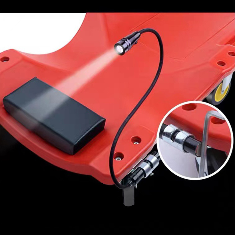 36 Inch Auto Repair Lying Board with Light Auto Creeper Seat Repairing Tool Car Creeper 6 Wheels Auto chassis maintenance scoote