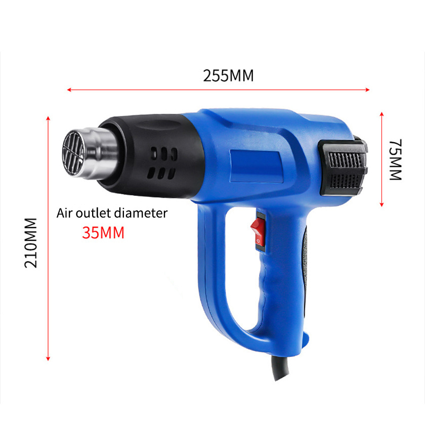 Industrial grade 2000w adjustable speed heat gun for welding plastic mold