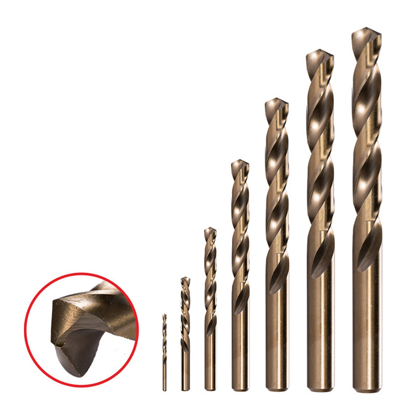 Industrial grade fried dough twist high speed steel Straight Shank Twist Drill For Hard Stainless Steel Drilling