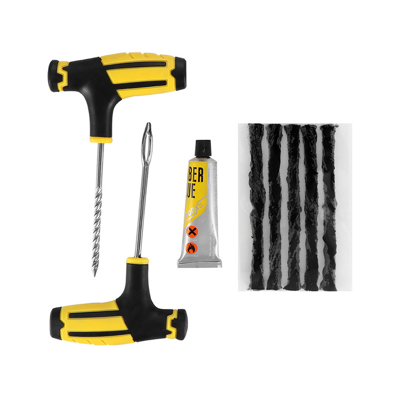 Vacuum strip fast glue liquid car tire repair tool set quickly repair tire