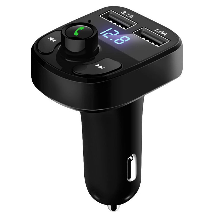 FM Transmitter Aux Modulator x8 Bluetooth Handsfree Car Kit Car Audio MP3 Player with 3.1A Quick Charge Dual USB Car Charger