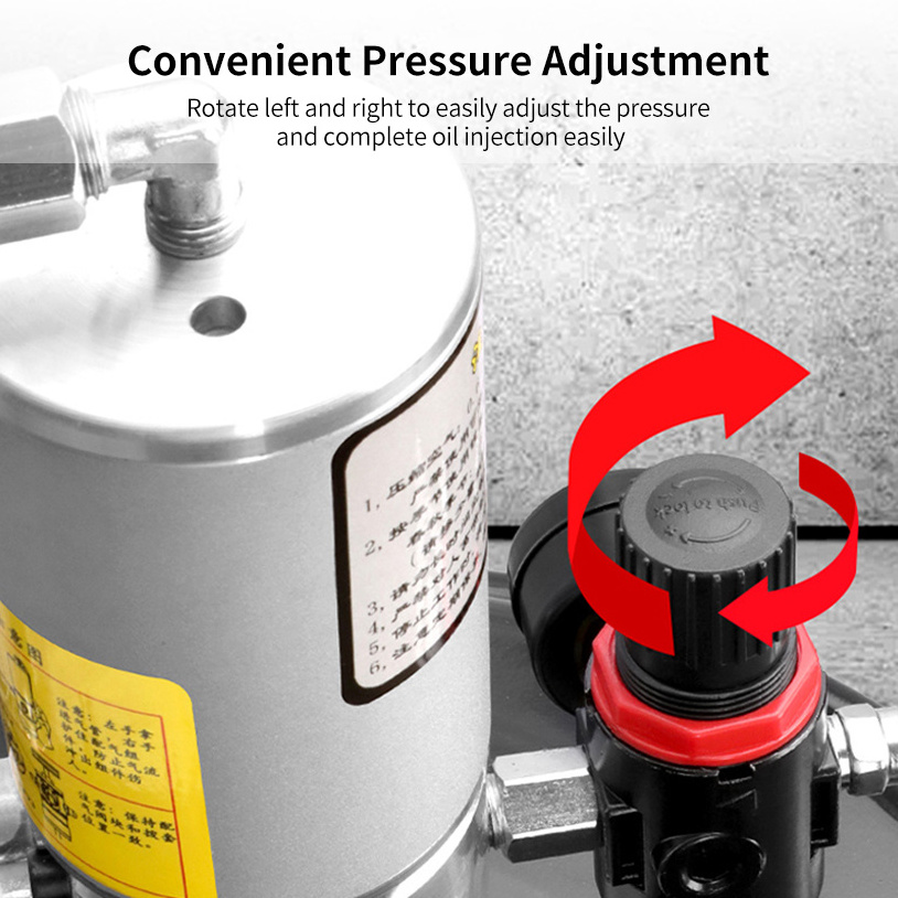 Air Operated Grease Dispenser Pneumatic Lubricator Bucket Pump 12L Greaser Gear Lube Engine Hydraulic Oil Lubrication Lubricant