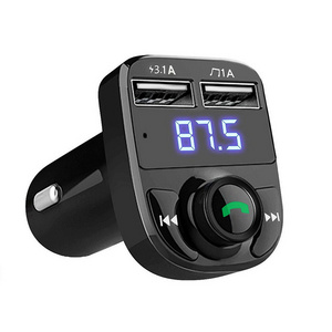 FM Transmitter Aux Modulator x8 Bluetooth Handsfree Car Kit Car Audio MP3 Player with 3.1A Quick Charge Dual USB Car Charger