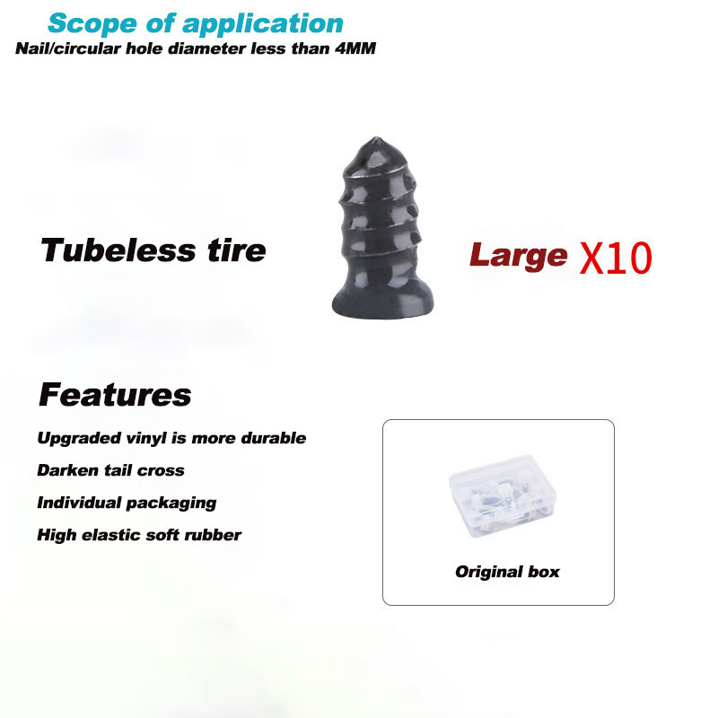 Best Selling Motorcycle Fast Tire Repair Rubber Nail Battery Car Vacuum Tire Repair Rubber Nail