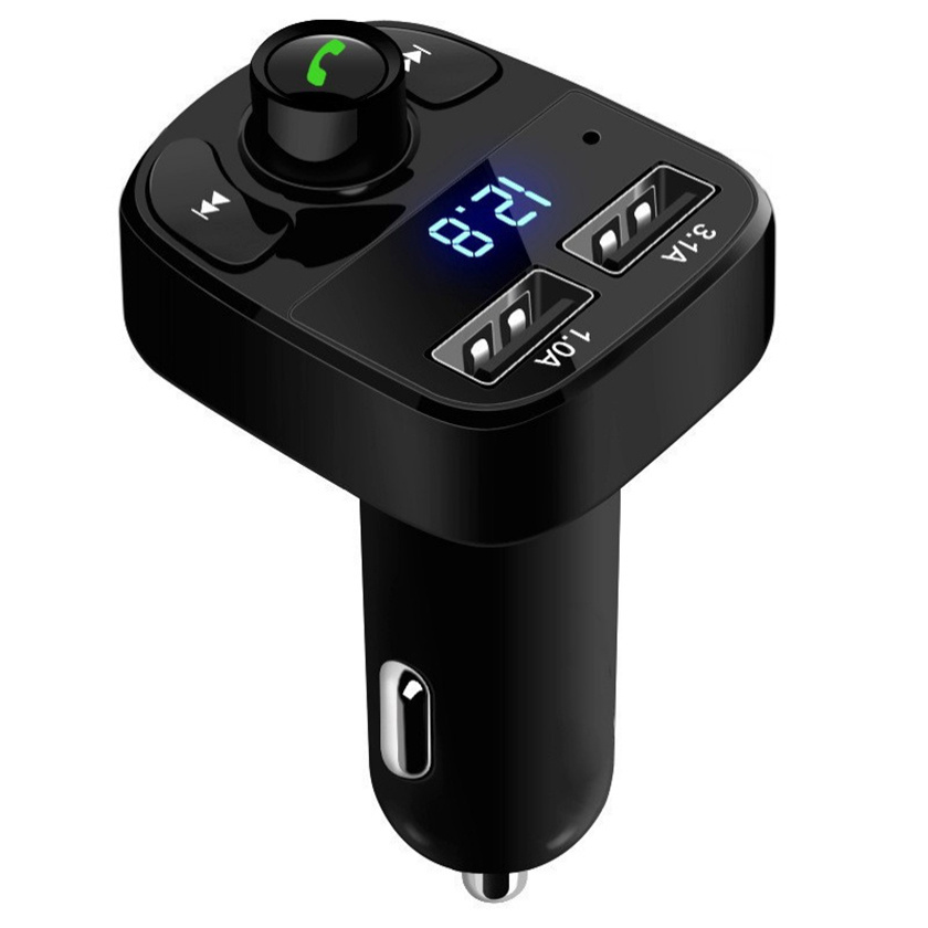 FM Transmitter Aux Modulator x8 Bluetooth Handsfree Car Kit Car Audio MP3 Player with 3.1A Quick Charge Dual USB Car Charger