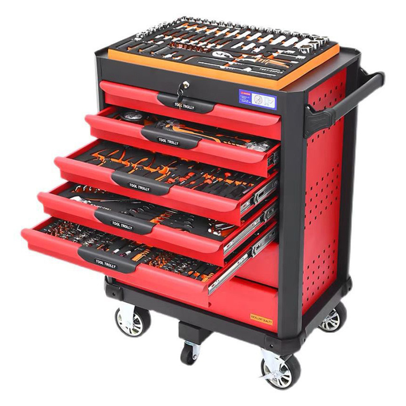 Drawers Tool Cart Trolley Cold Rolled Steel Car Repairing Workshop Craftsman Tool Cabinet Garage Storage Boxes