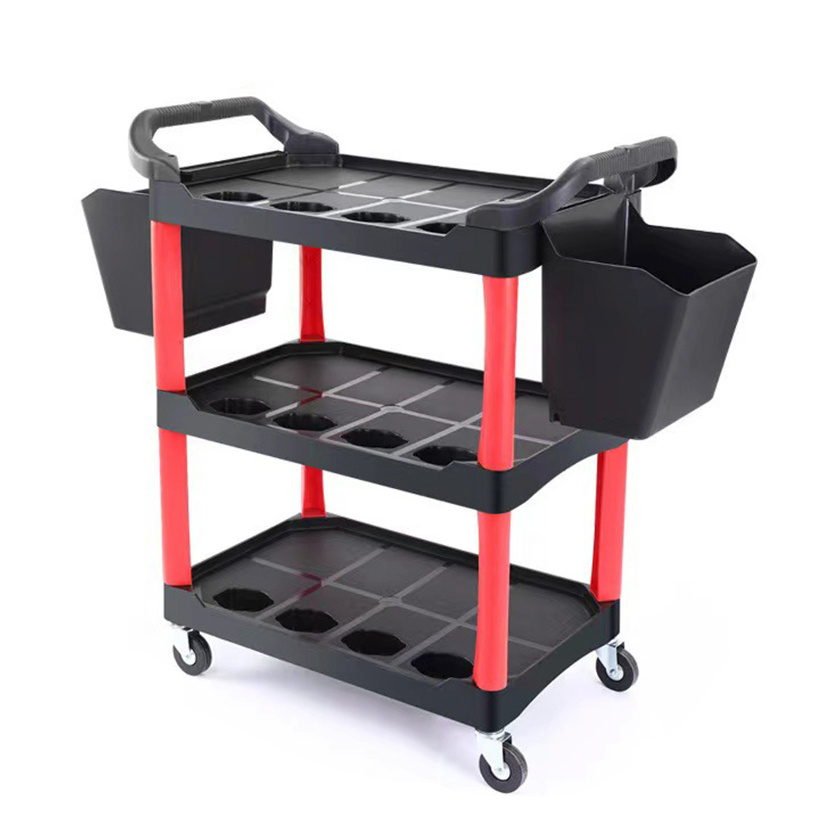 Car Detailing Three-layer trolley multi-functional cart storage tool cart