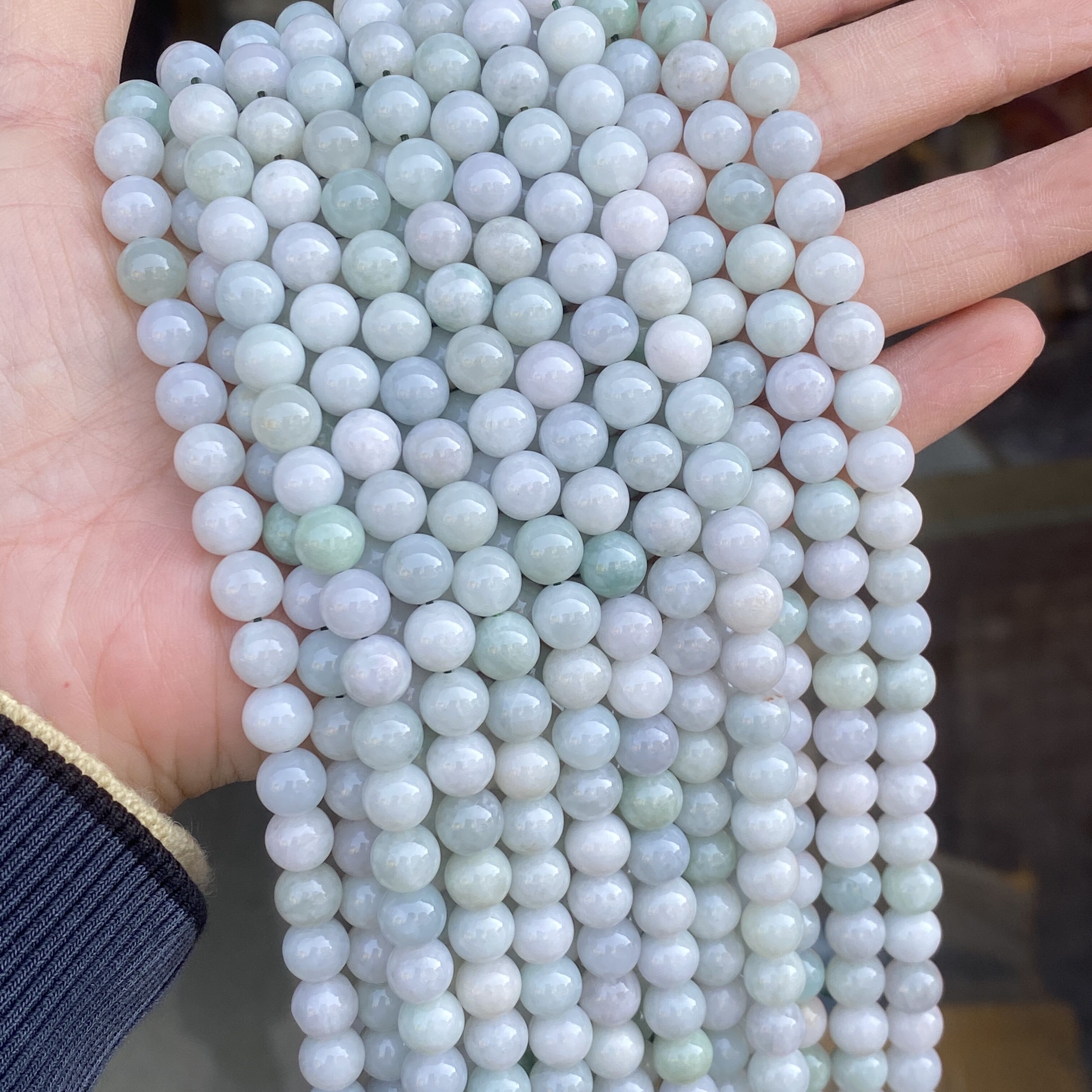 Jadeiet Burma Burmnese burmese Jade Natural Gemstone 4/6/8/10mm Stone Wholesale Polished Loose Round Beads Green Jade