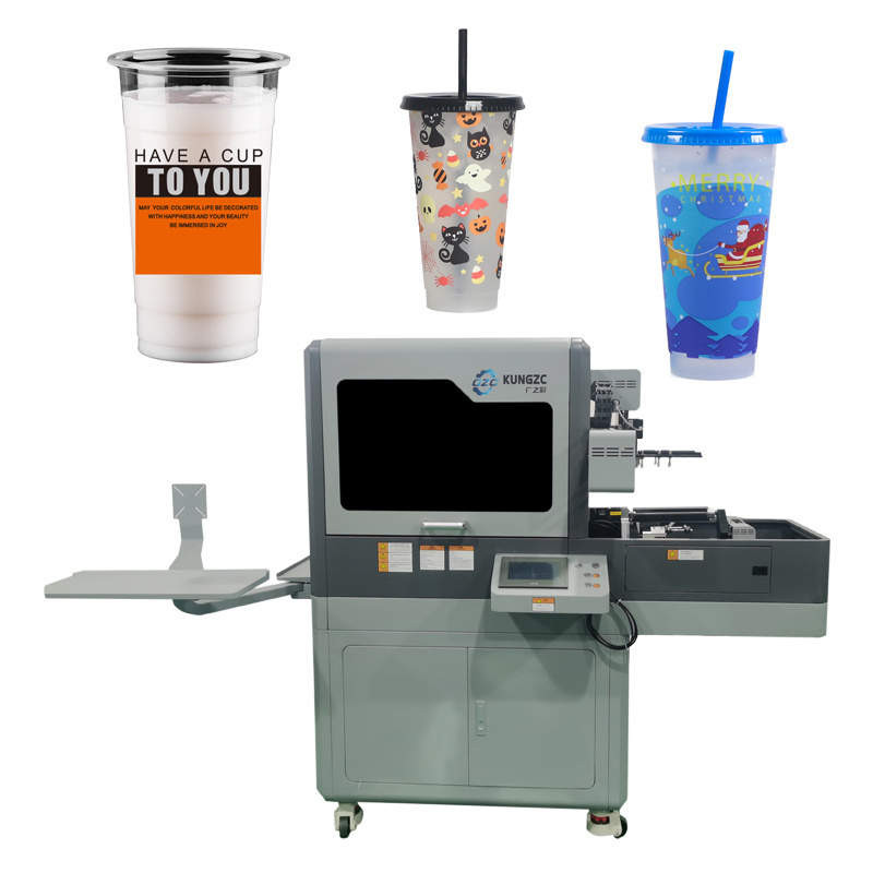 Professional Cylinder Cone Bottle Digital Printing Machine High Speed UV Printer for Plastic Cup Tumbler