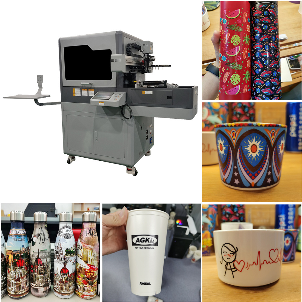 Professional Cylinder Cone Bottle Digital Printing Machine High Speed UV Printer for Plastic Cup Tumbler