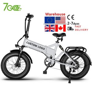 US EU NL UK PL warehouse  48V 500W 15AH Foldable Bicycle E-Bike ebike  20 Inch Fat Tire electric folding fat bike e bicycle