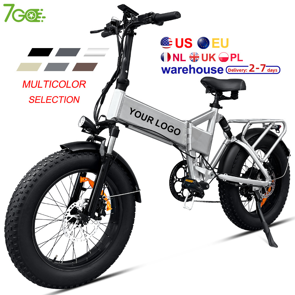 Eu Us Ca Uk Warehouse Sell Velo Electrique Adults City Off Road Bicycle 500W Dual Motor 20 Inch Fat Tire Folding Electric bike