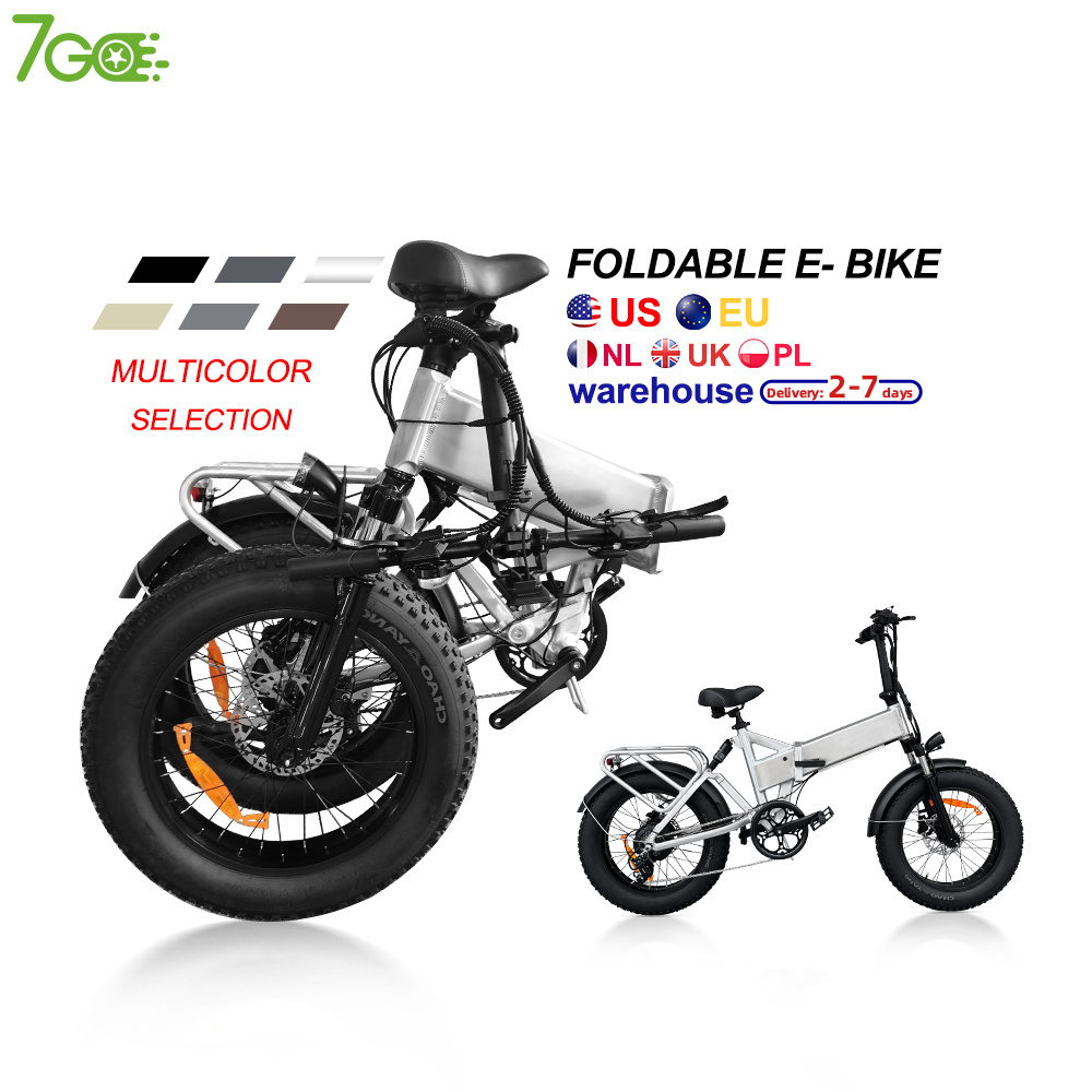 Eu Us Ca Uk Warehouse Sell Velo Electrique Adults City Off Road Bicycle 500W Dual Motor 20 Inch Fat Tire Folding Electric bike