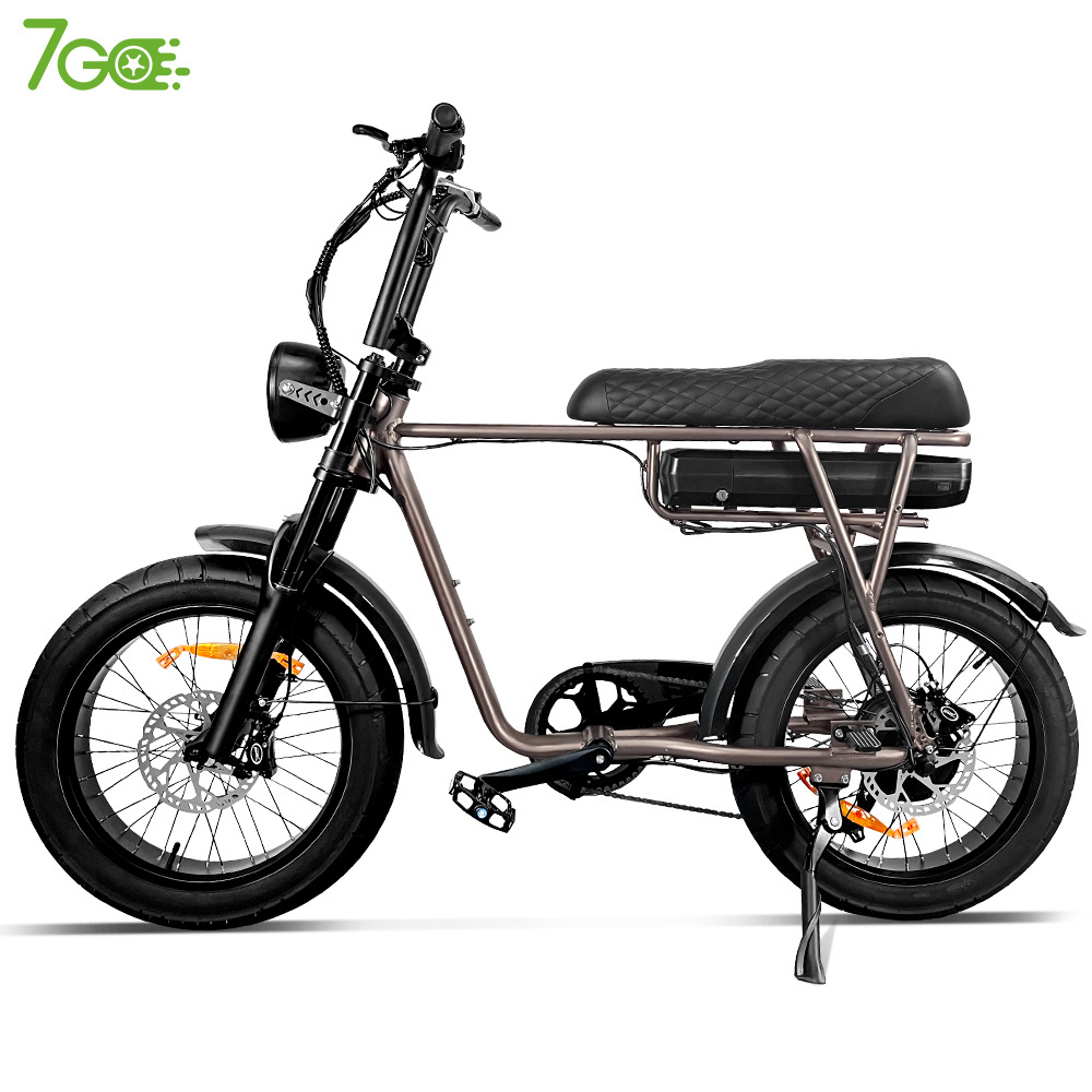 7Go 250w fat tire  Electric Bike 20inch Fat Tire E-bike  Urban Electric Bicycle 25km/h Adult Fatbike City Road Ebike