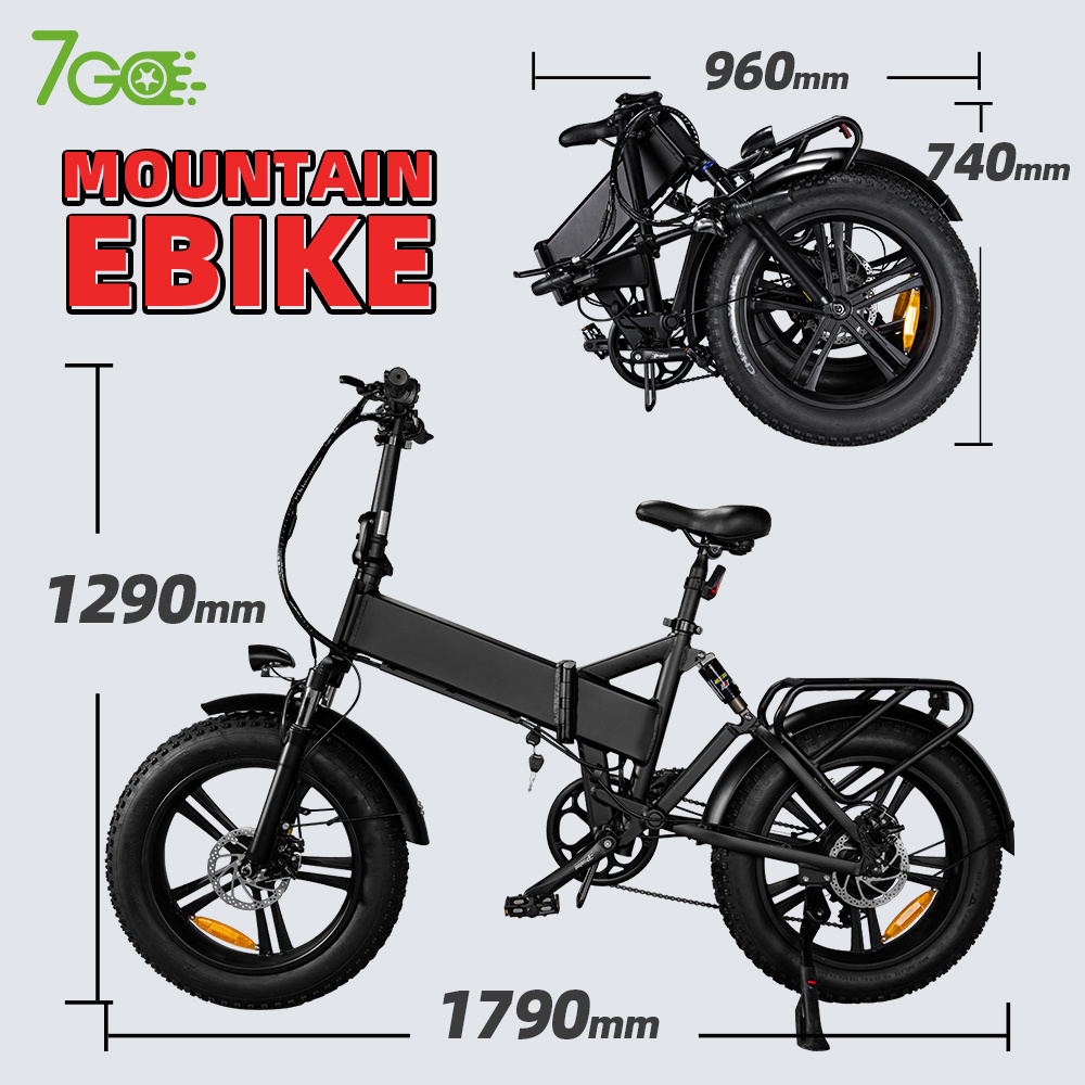 Overseas Warehouse Foldable Bicicleta Electrica E Bike Mountain Road Dirt Hybrid E-bike Bicycle Electric Folding Fat Tire Bike