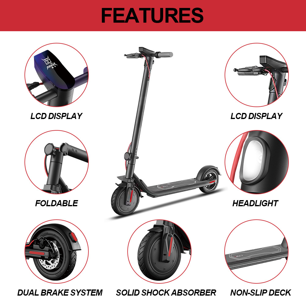 Eu Us Warehouse Stock Ce Rohs Powerful electric scooter 10Ah 36V 350W Motor 2Wheel Fast Cheap Adult electric scooters