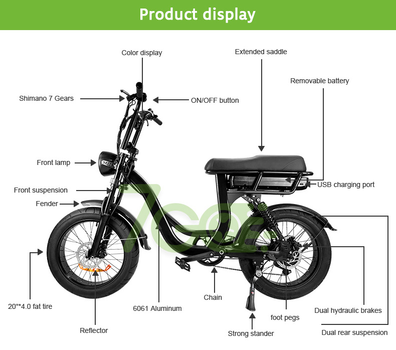 OEM ODM  Full Suspension mountain ebike 48V 500W 18.2AH fast Electric City e Bike  bicycle bicycle fat tire ebike electric bike