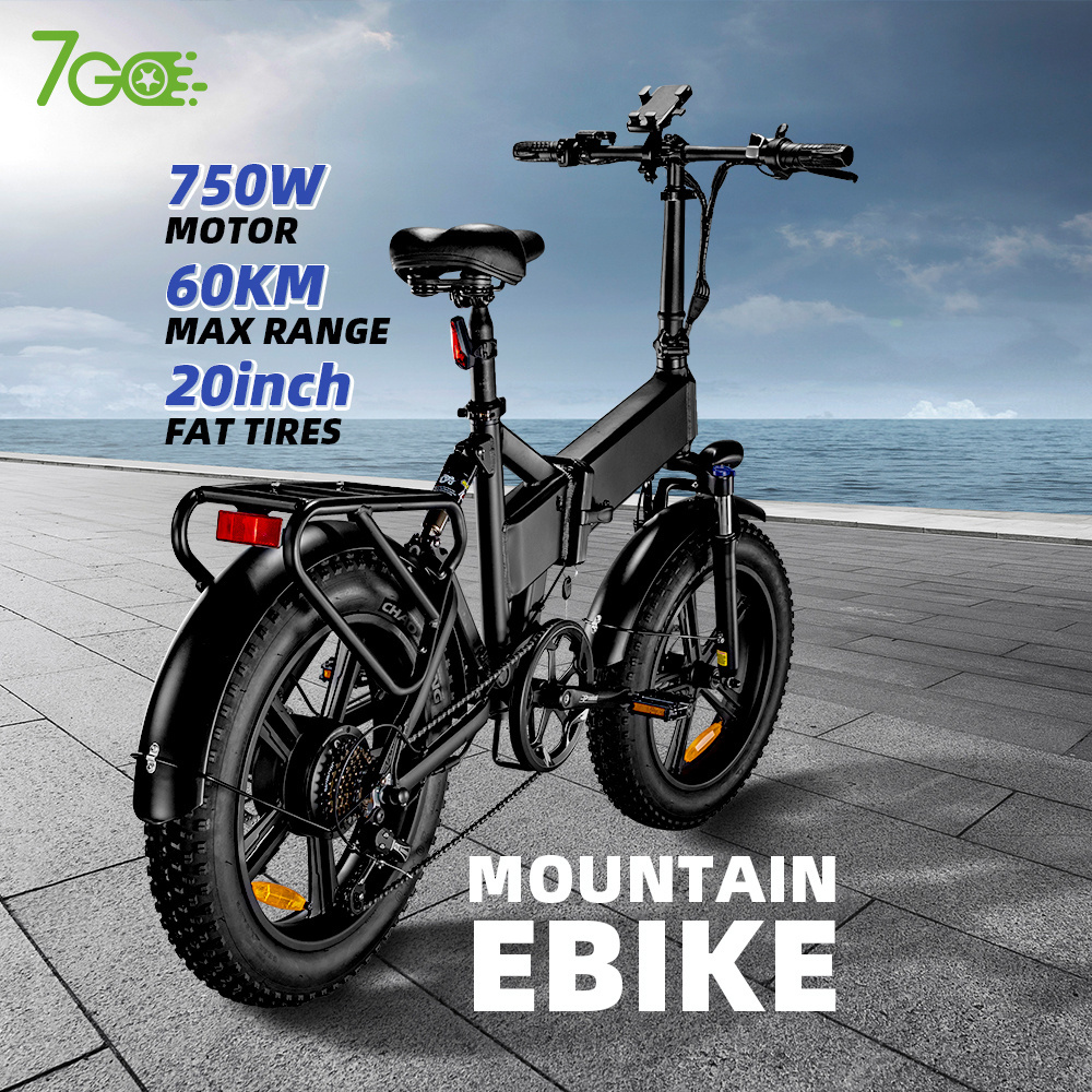 7Go EU US warehouse 500w 750w 15AH fat tire e bike full suspension mountain ebike foldable bicycle 20inch electric folding bike