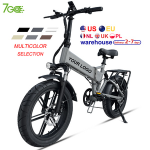 EB3 7 speed gears Aluminum Alloy Electric fat tire ebike 750w 48v 15ah Rang 80km 20 inch folding electric mountain dirt bike