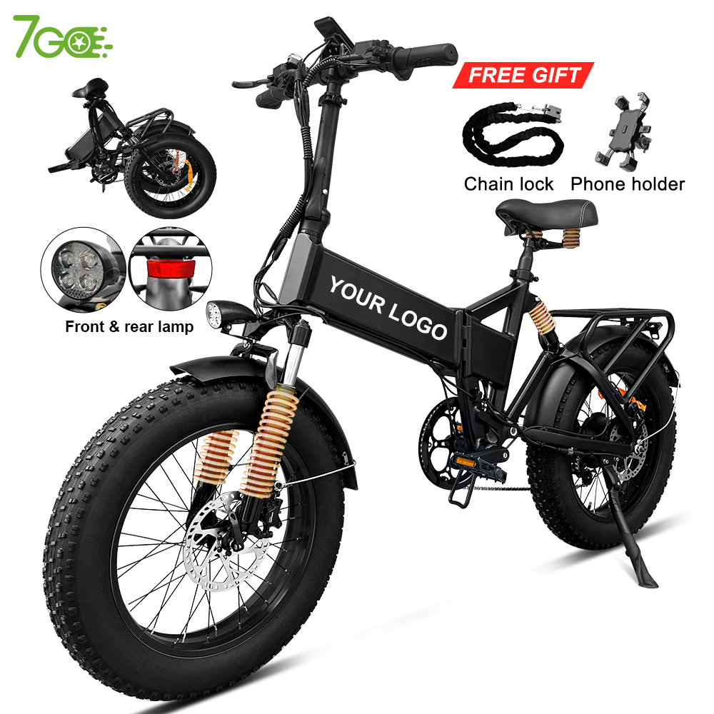 7Go 750w 15AH Ebike 20 inch portable E-Bike 7 Speeds City Road Adults folding electric bike ebike foldable bicycle motorcycles