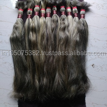 Unprocessed Indian temple Remy Grey Hairs