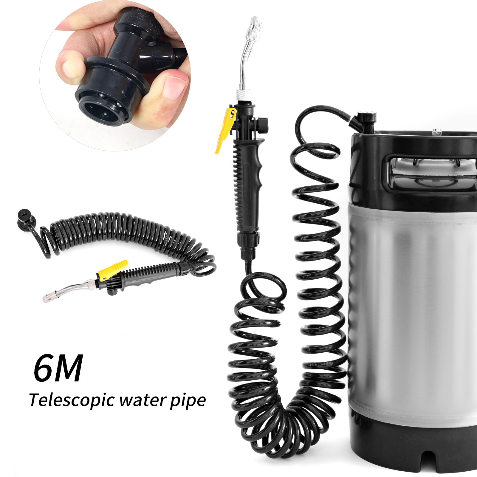 7mo Customize 9.5L Portable TPU PPF Window Tint Keg Water Pressure Tank Car Wash Bucket Car Cleaning High Pressure Sprayer