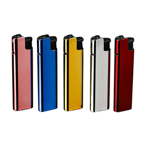 OEM Personalized refillable cigar lighter blank jet flame custom printed design logo lighter gas-free