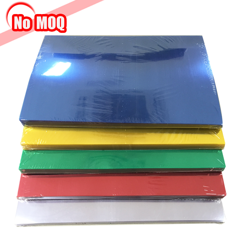 NO MOQ factory price colorful transparent plastic a4 pvc binding cover